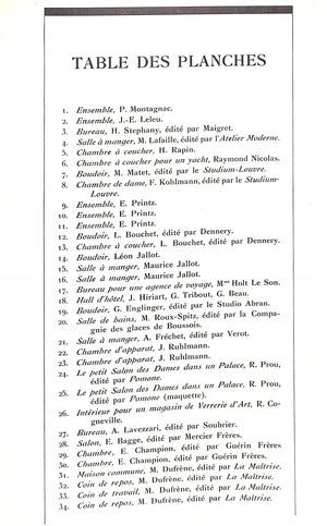 "Interieurs Au Salon Des Artistes Decorateurs" 1927 PROU, Rene