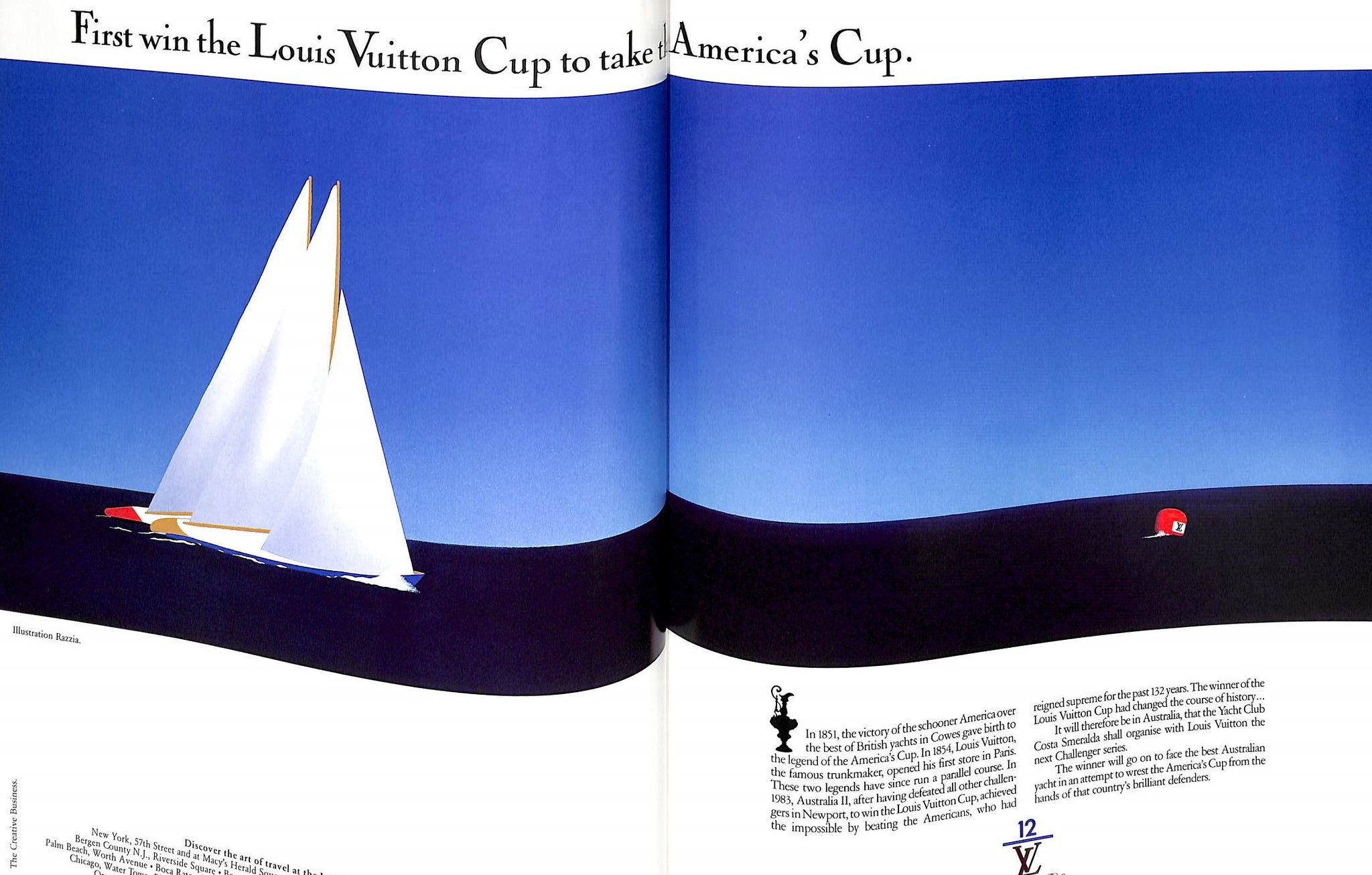 1983 Louis Vuitton: Water Tower Place Chicago Vintage Print Ad