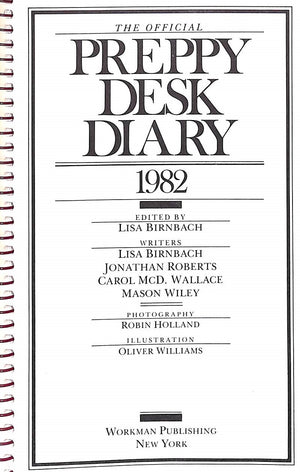 "The Official Preppy Desk Diary" 1982 BIRNBACH, Lisa (SOLD)