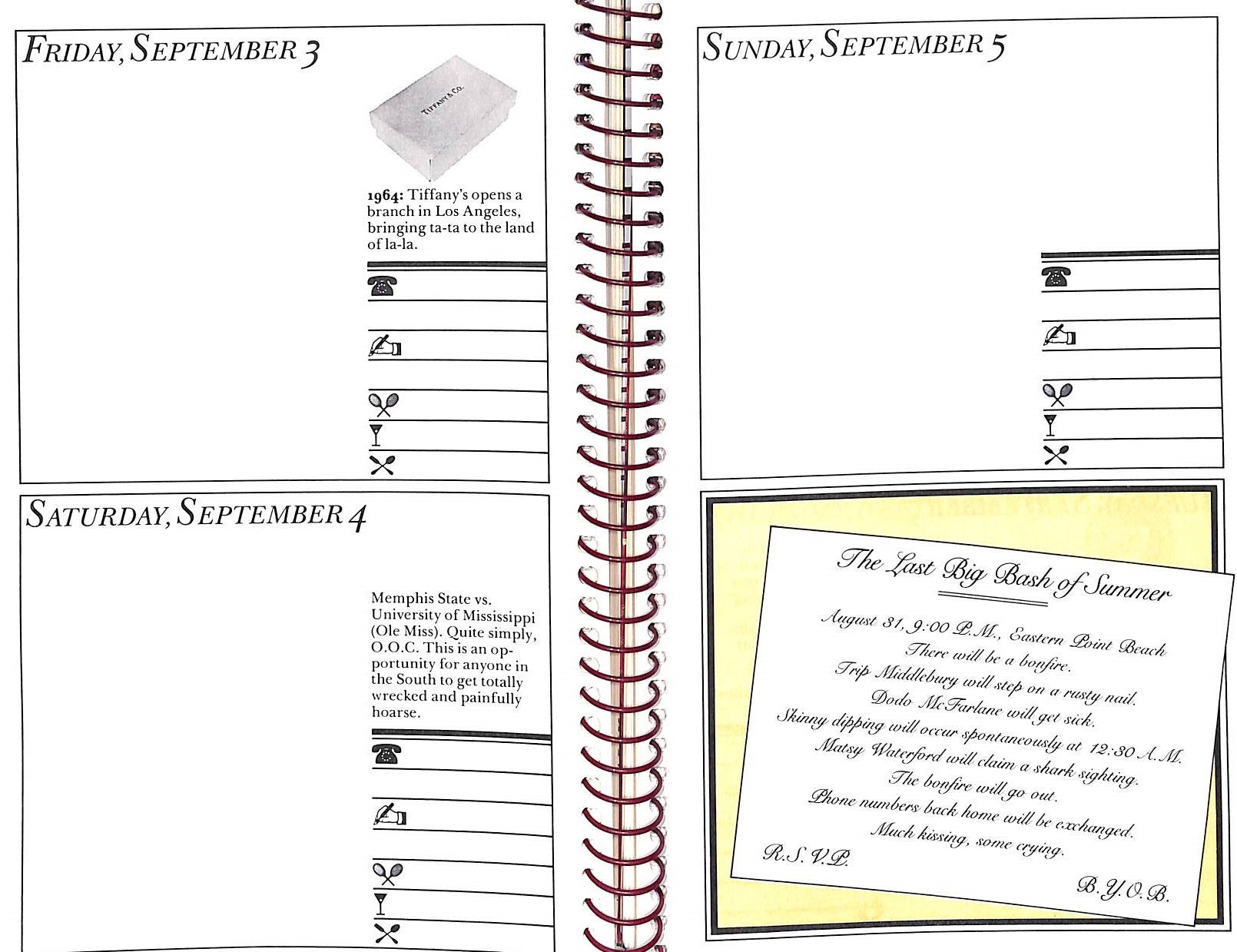 "The Official Preppy Desk Diary" 1982 BIRNBACH, Lisa