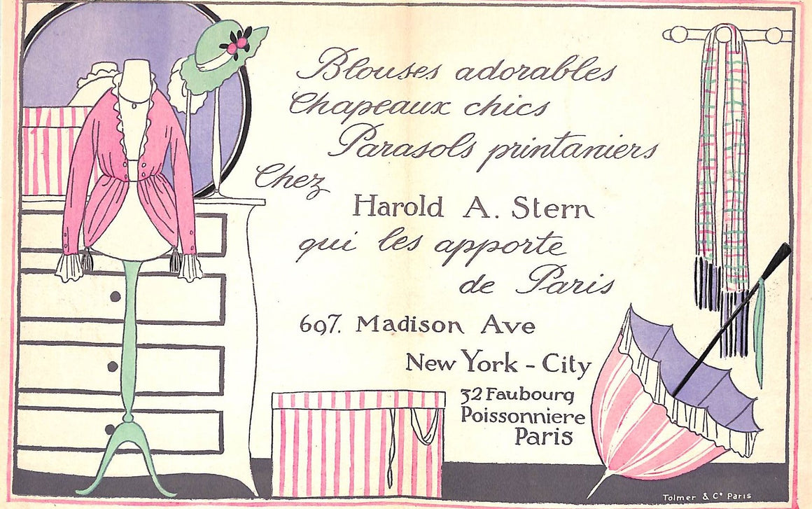 Harold A. Stern Ladies Fashion Card