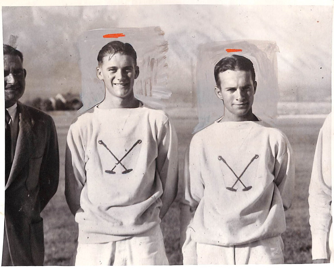 "Collegiate University Of Arizona Polo Players May 26, 1931 B&W Photo"
