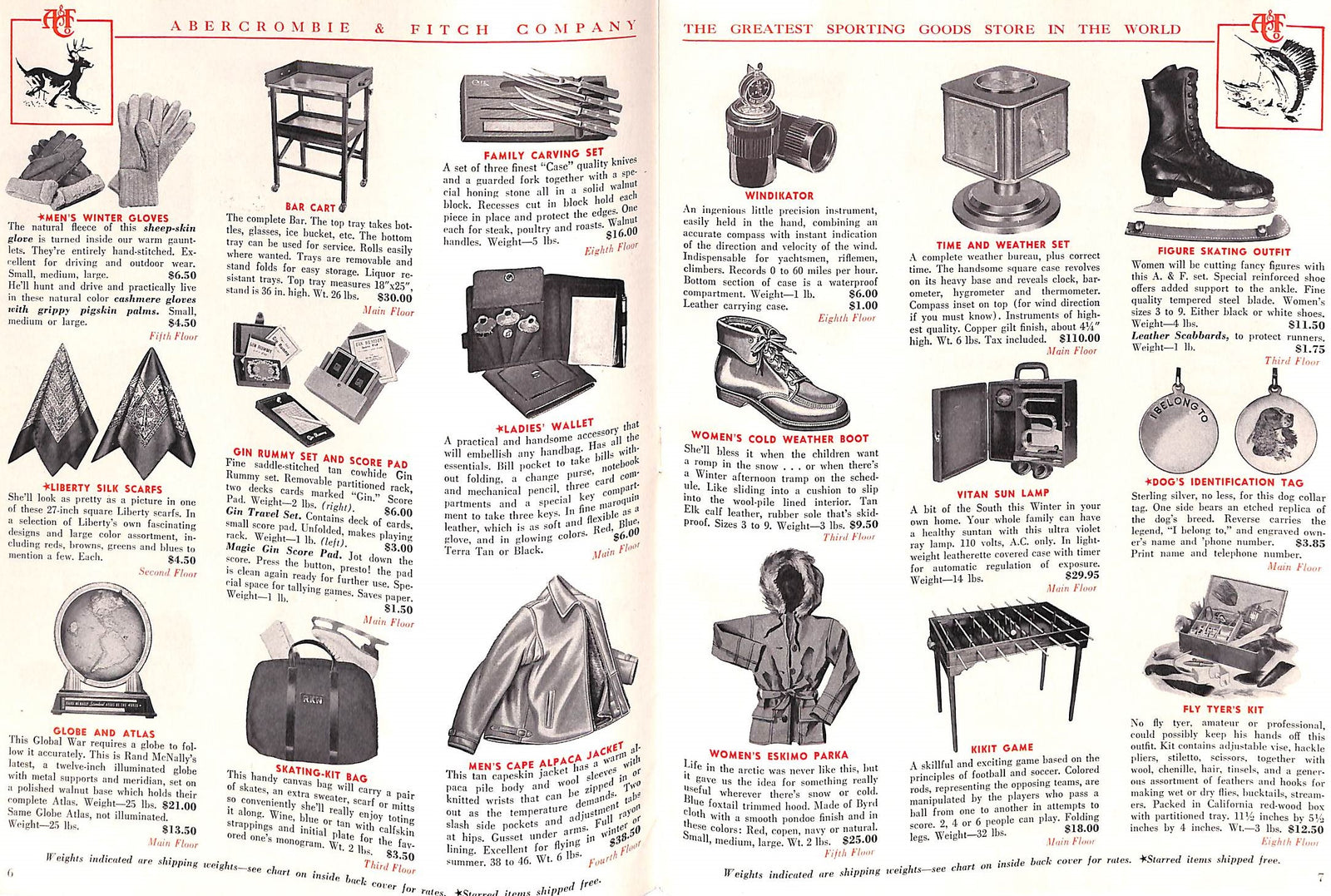 "Abercrombie & Fitch The Christmas Trail" 1942 Holiday Catalog