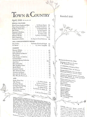 "Town & Country" April 1948 (SOLD)