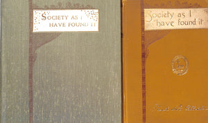 "Society As I Have Found It" 1890 McALLISTER, Ward (SOLD)