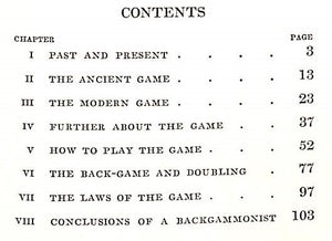 Modern Backgammon" 1928 NICHOLAS, Grosvenor