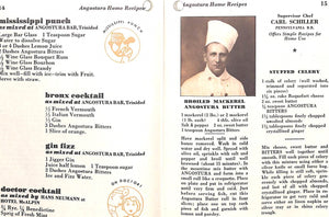 "Angostura Recipes: Bring The Aromatic Fragrance Of The Tropics To Your Table" 1934 SCOTTO, Charles