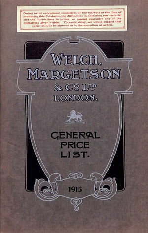 "Welch, Margetson & Co Ltd London 1915"