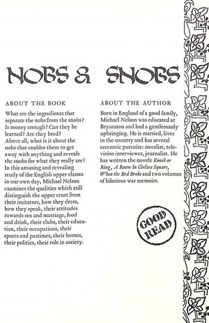 "Nobs & Snobs" 1976 Nelson, Michael