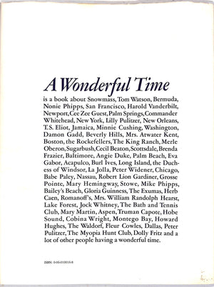 "A Wonderful Time: An Intimate Portrait of the Good Life" 1974 by AARONS, Slim (SOLD)