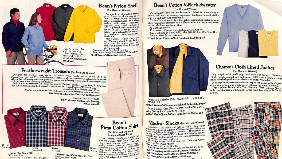 "L.L. Bean Catalog" Spring 1982