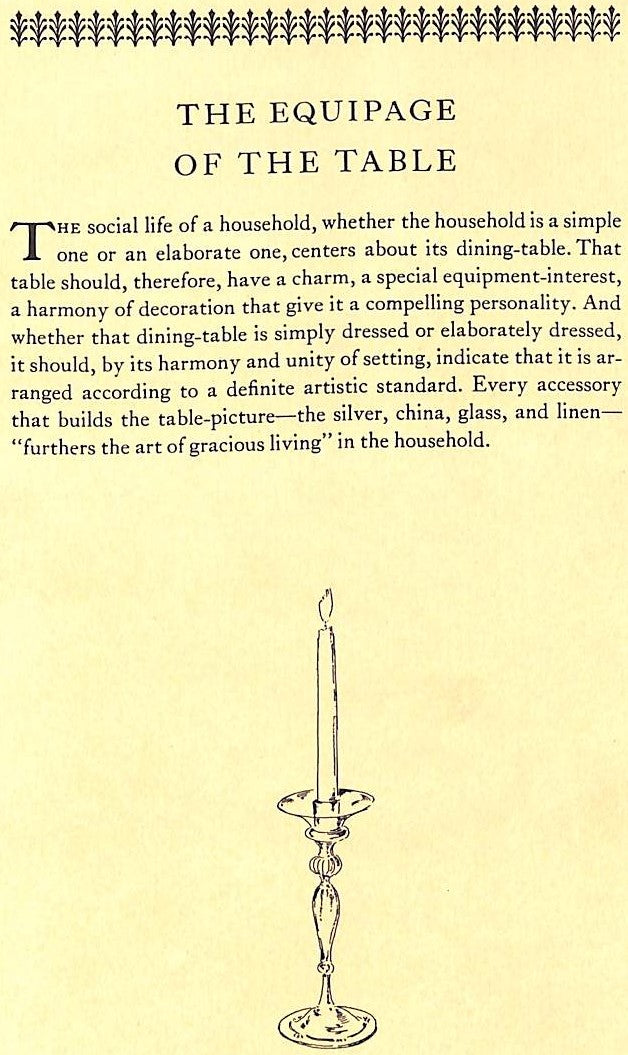 "The Gracious Art of Dining" Mrs. John Alexander King