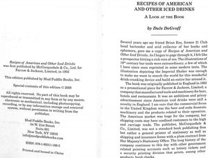 "Recipes Of American And Other Iced Drinks" 2008 PAUL, Charlie