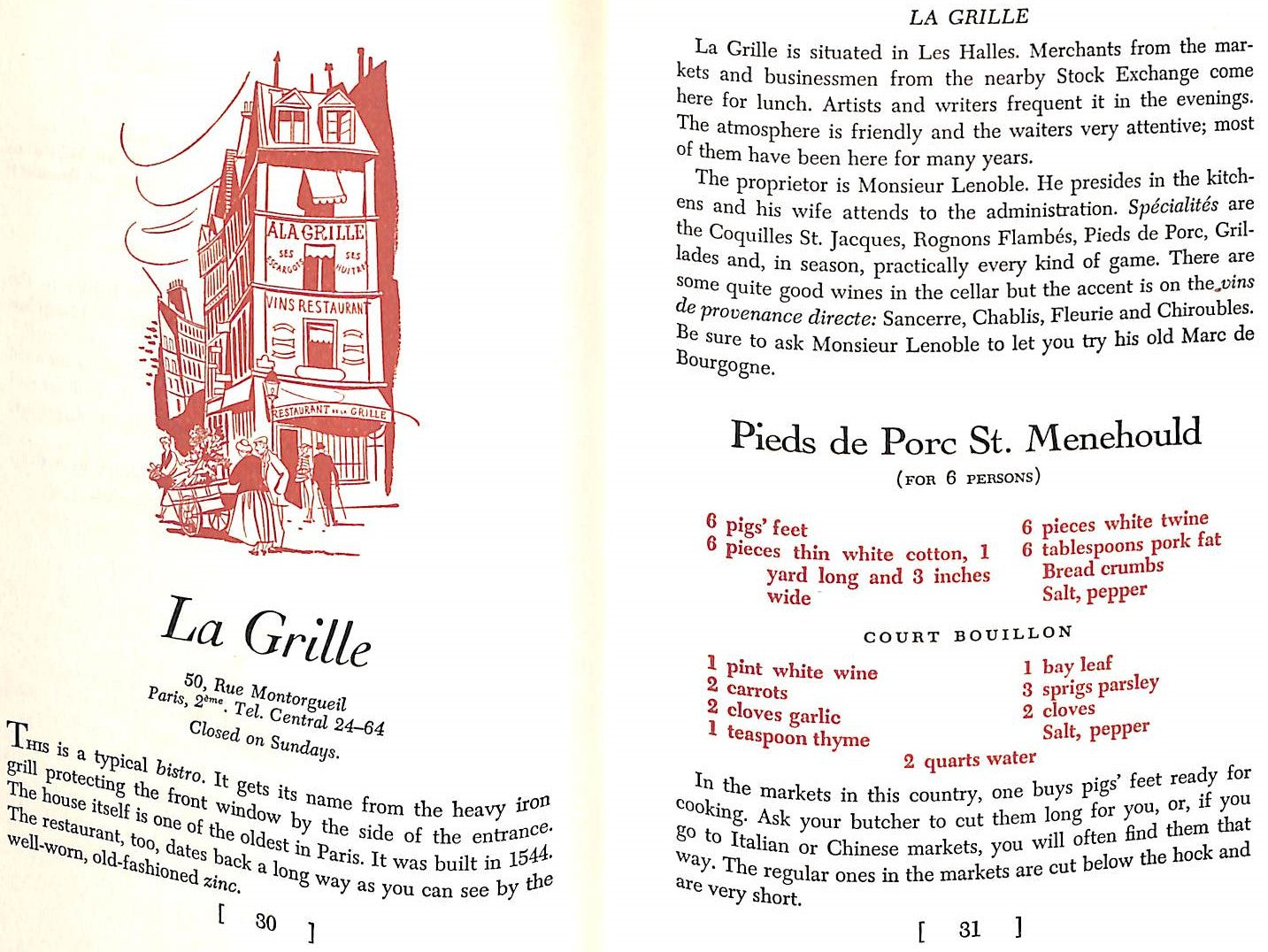 "Paris Cuisine" 1952 BEARD, James A. and WATT, Alexander (SOLD)