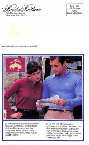 "Brooks Brothers Fall 1981 Women's Catalog" (SOLD)