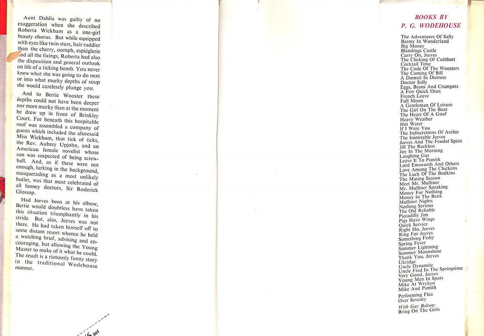 "Jeeves In The Offing" 1960 WODEHOUSE, P.G.