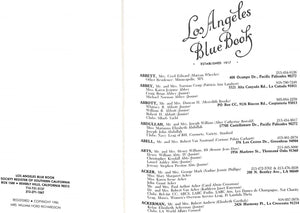 "Los Angeles Blue Book 1987: Society Register of Southern California"