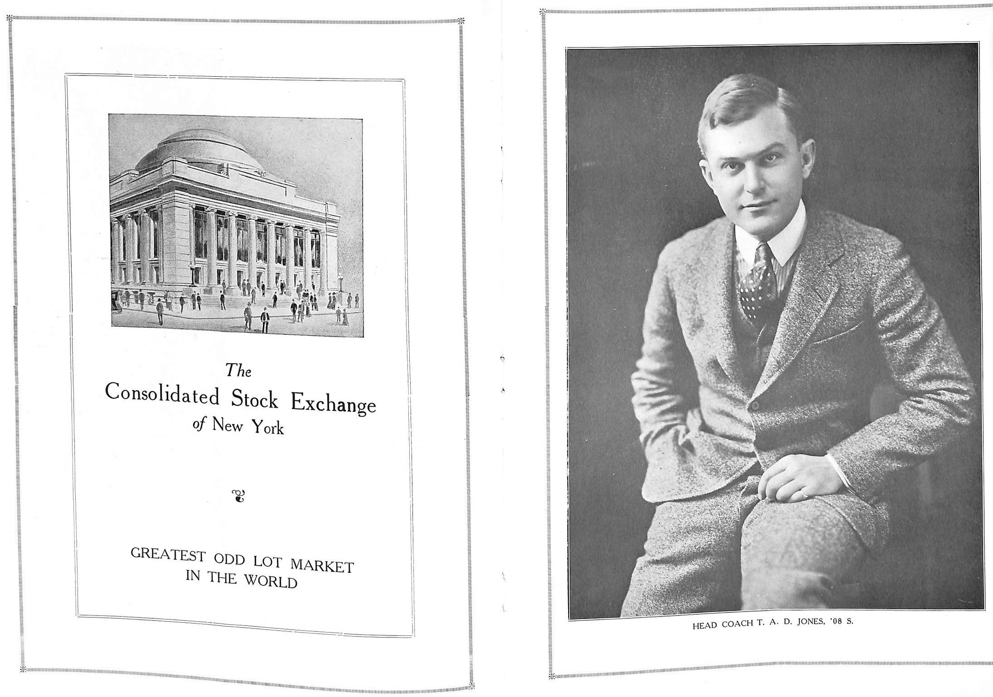 "Official Souvenir Program Of The Princeton-Yale Football Game Yale Bowl" 1921