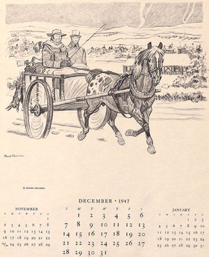 Paul Brown 1947 Calendar for Brooks Brothers