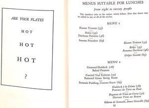 "Elsie de Wolfe's Recipes For Successful Dining" 1934 WOLFE, Elsie de