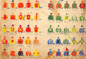 "The French Jockey Club c1930s Watercolours Of (200) Famous Owners' Racing Silks" (SOLD)