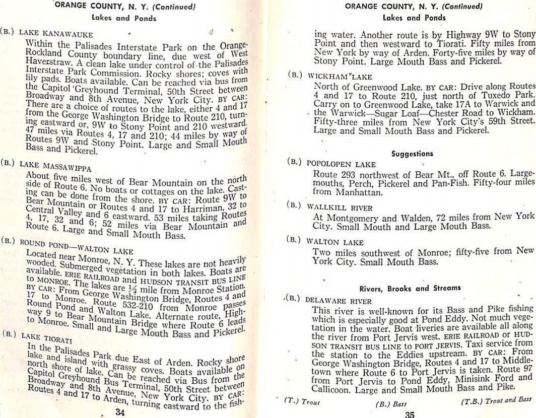 "Abercrombie & Fitch Near By Trout And Bass Waters NY, NJ and CT"