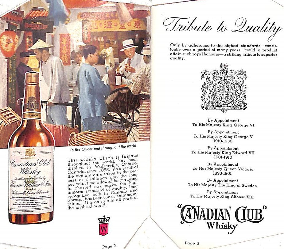 Canadian Club Whisky 1941 Recipe Booklet