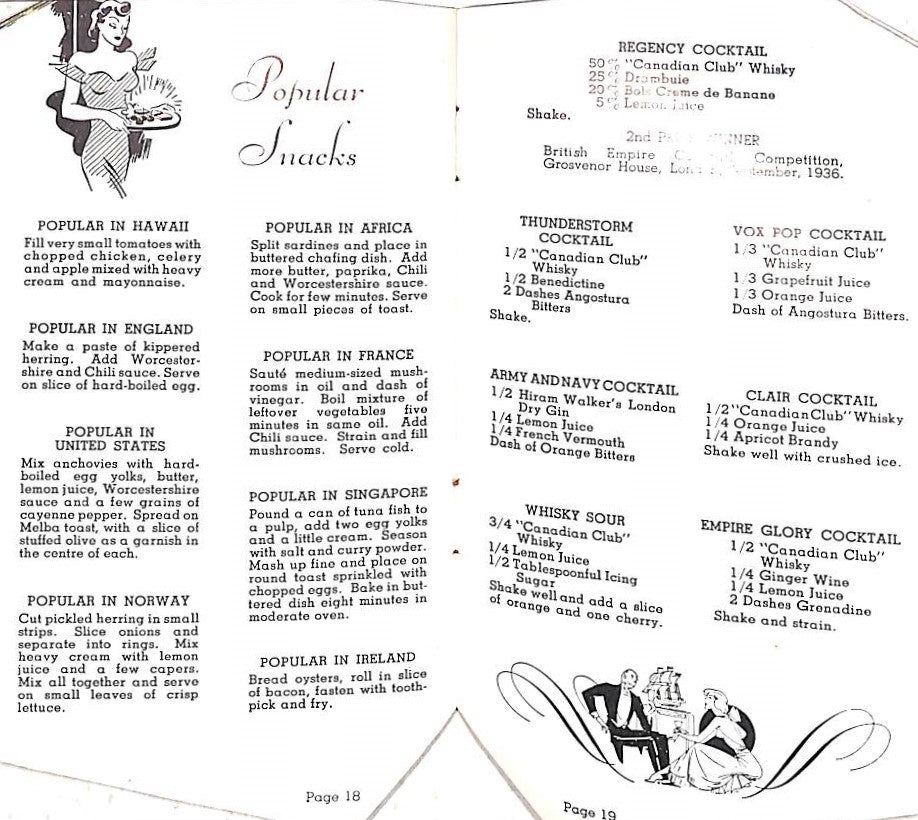 Canadian Club Whisky 1941 Recipe Booklet