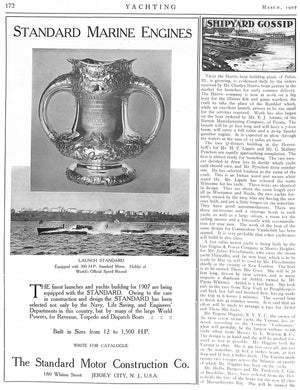 "Yachting Magazine" March 1907 (SOLD)
