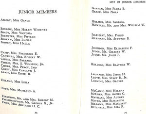"The River Club Of New York Members Year Book 1934" (SOLD)