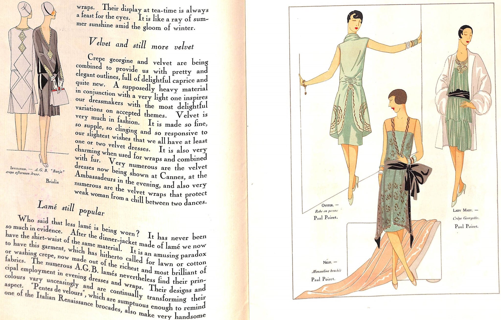 A.G.B. Art Gout Beaute: Feuillets L'Elegance Feminine Fevrier 1928