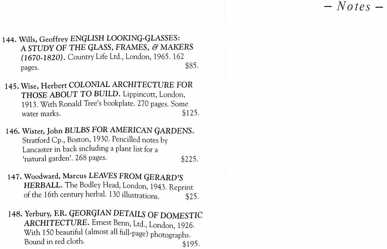 "Books from the Library of Nancy Lancaster" Kinsey Marable & Co (SOLD)