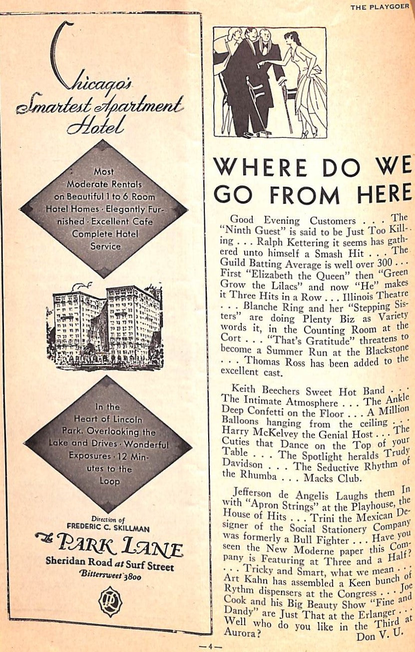 The Playgoer: The Magazine of The Theatre