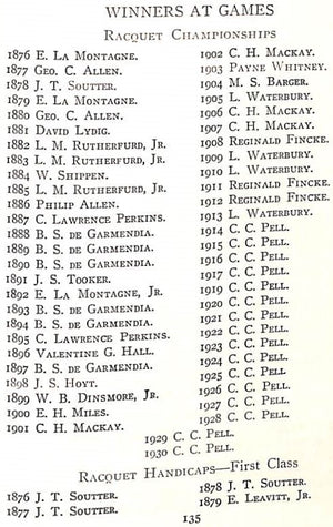 "Racquet & Tennis Club Book 1930" (SOLD)
