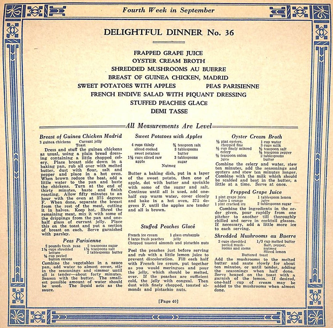 "Delightful Dinners" ALLEN, Ida Bailey