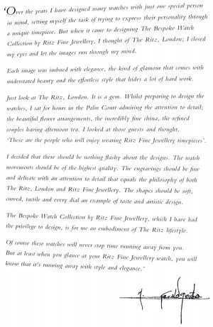"Ritz Fine Jewellry London" (SOLD)