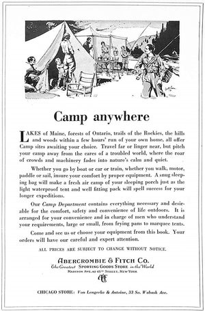 "Abercrombie & Fitch Camping c1930s Catalog" (SOLD)