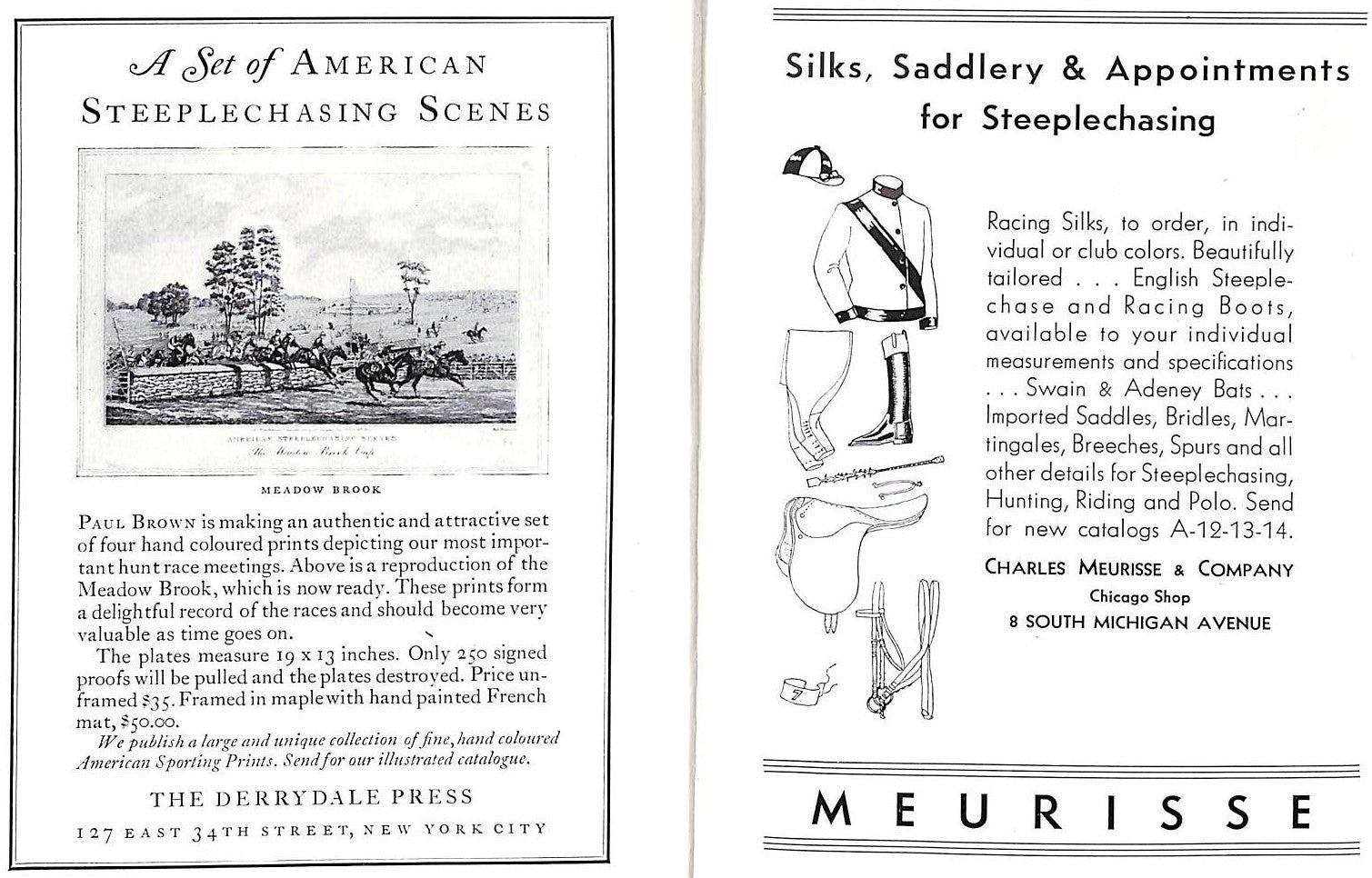 "Record Of Hunt Race Meetings In America Volume I" 1932 VISCHER, Vischer [Editor, Polo]