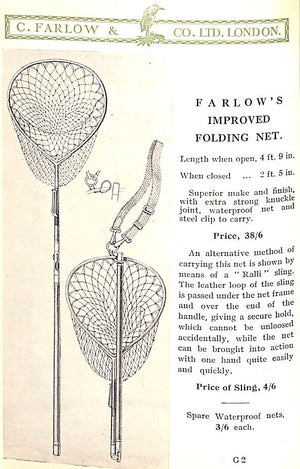 "C. Farlow & Co. Ltd. London: Fishing Tackle Manufacturers" 1930