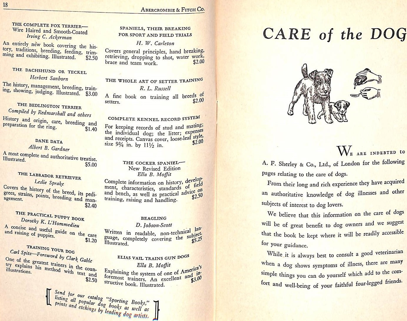"All About Dogs 1939 Abercrombie & Fitch"