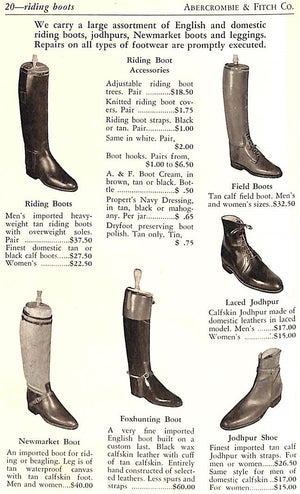 "Abercrombie & Fitch Riding Polo & Saddlery 1940 Catalog"