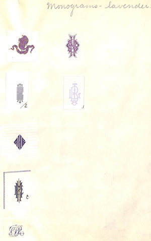 "Engraved Monograms, Crests, Schools & Colleges c1911 Album"