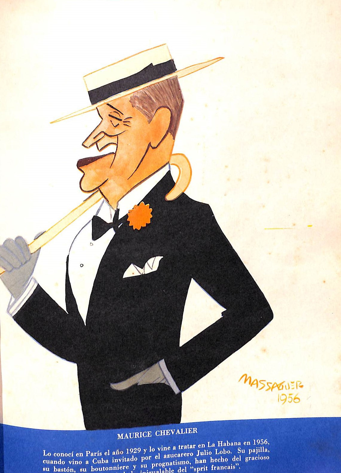 "Massaguer: Su Vida y Su Obra Autobiografia Historia Grafica Anecdotario" 1957