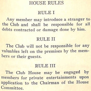 "Whitelands Hunt: By-Laws House Rules"