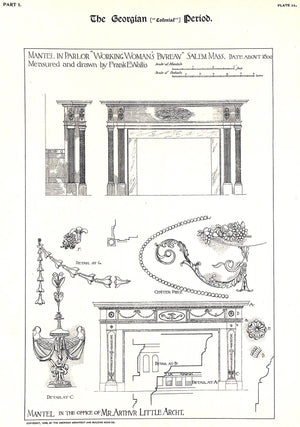 "The Georgian Period" Being Measured Drawings Of Colonial Work Part I" 1898 (SOLD)