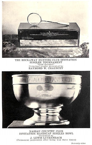 "Metropolitan Squash Racquets Association" 1936-1937 (SOLD)