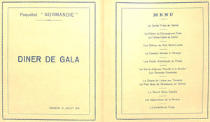 "S.S. 'Normandie' Set x 10 c1935 Transatlantique Menus"