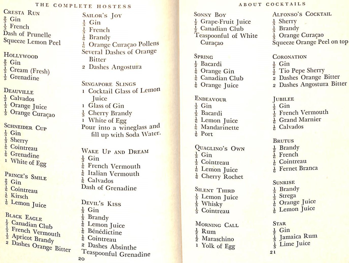 "The Complete Hostess" 1935 QUAGLINO (INSCRIBED)