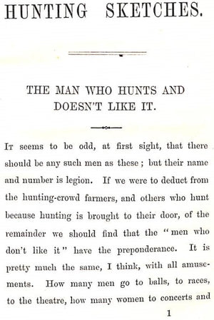 "Hunting Sketches" 1865 TROLLOPE, Anthony