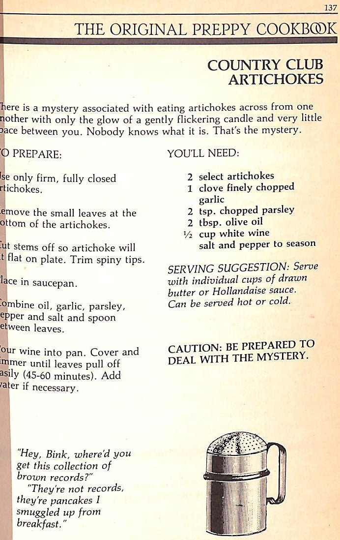 "The Original Preppy Cookbook" 1981 ARNESON, D.J.